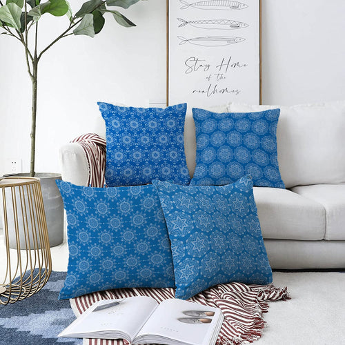 Hillkar Global Set 4 fete perna decorative din poliester si bumbac, Aysa RKYK280 Multicolor, 43 x 43 cm