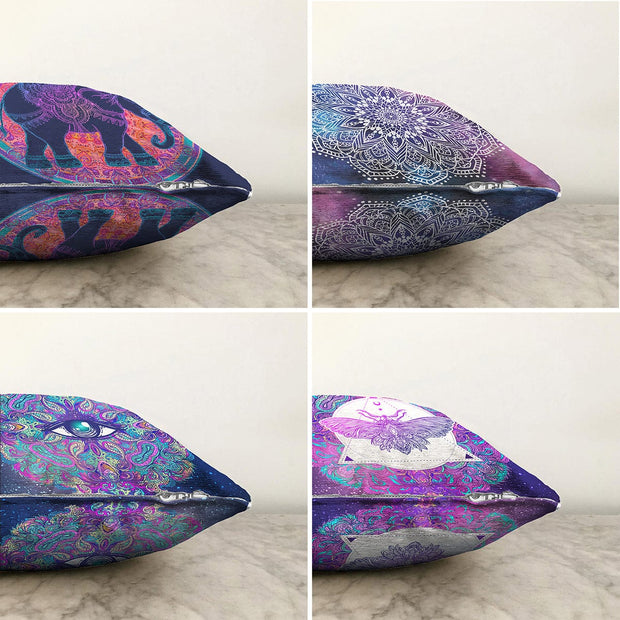 Hillkar Global Set 4 fete perna decorative din poliester si bumbac, Beren RKYK177 Multicolor, 43 x 43 cm