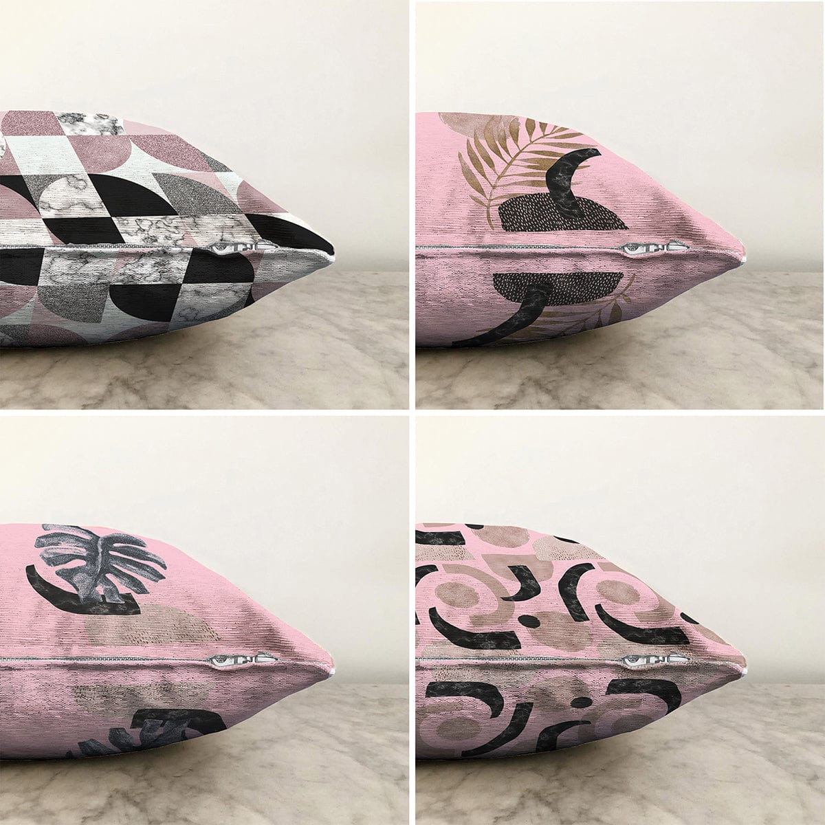 Hillkar Global Set 4 fete perna decorative din poliester si bumbac, Beren RKYK205 Multicolor, 43 x 43 cm