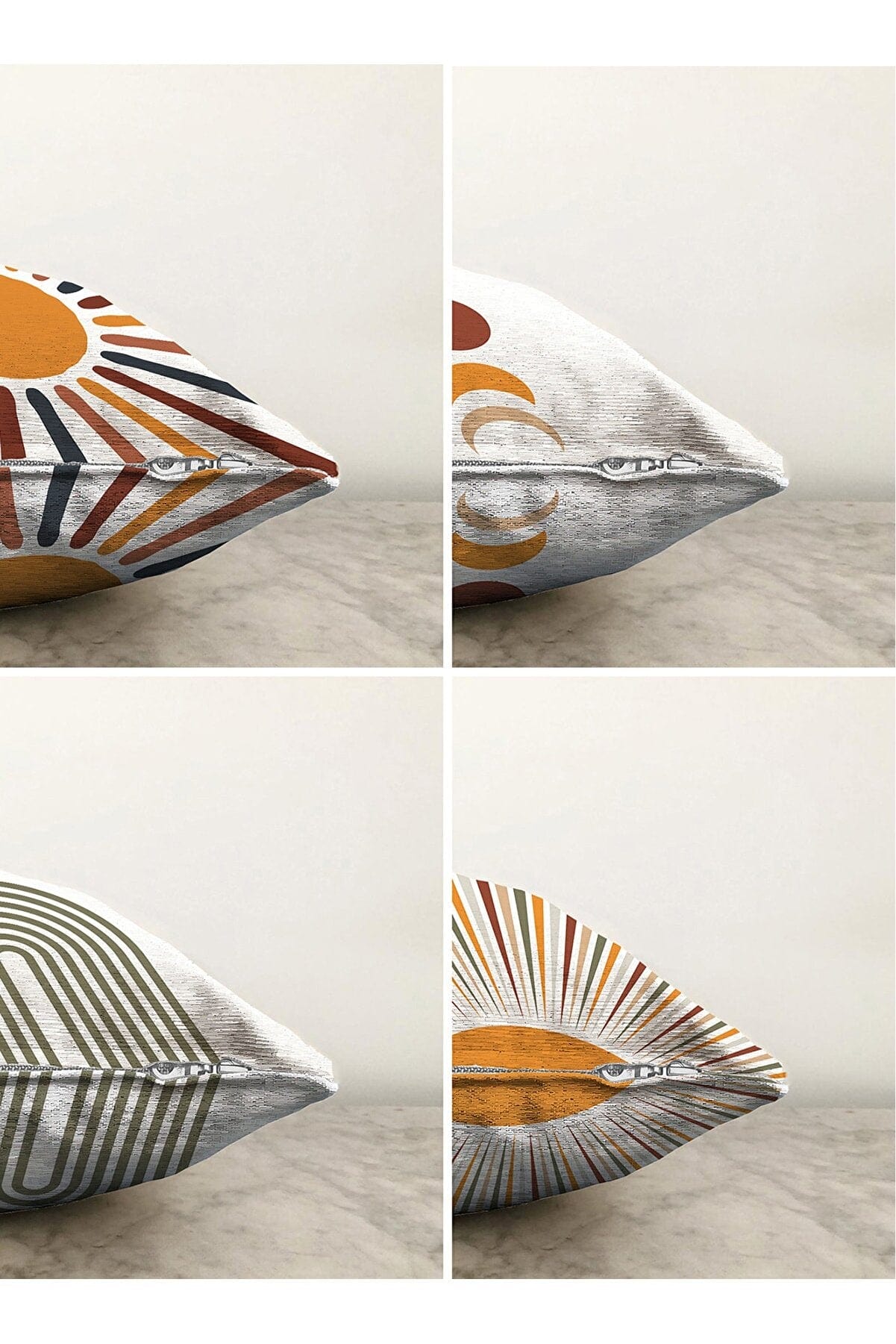 Hillkar Global Set 4 fete perna decorative din poliester si bumbac, Beren RKYK441 Multicolor, 43 x 43 cm