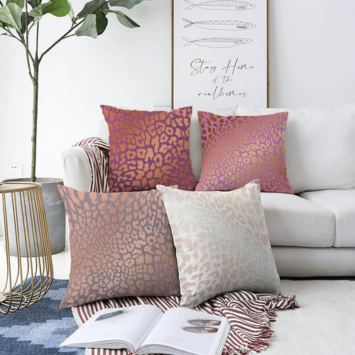 Hillkar Global Set 4 fete perna decorative din poliester si bumbac, Caria RKYK338 Multicolor, 43 x 43 cm