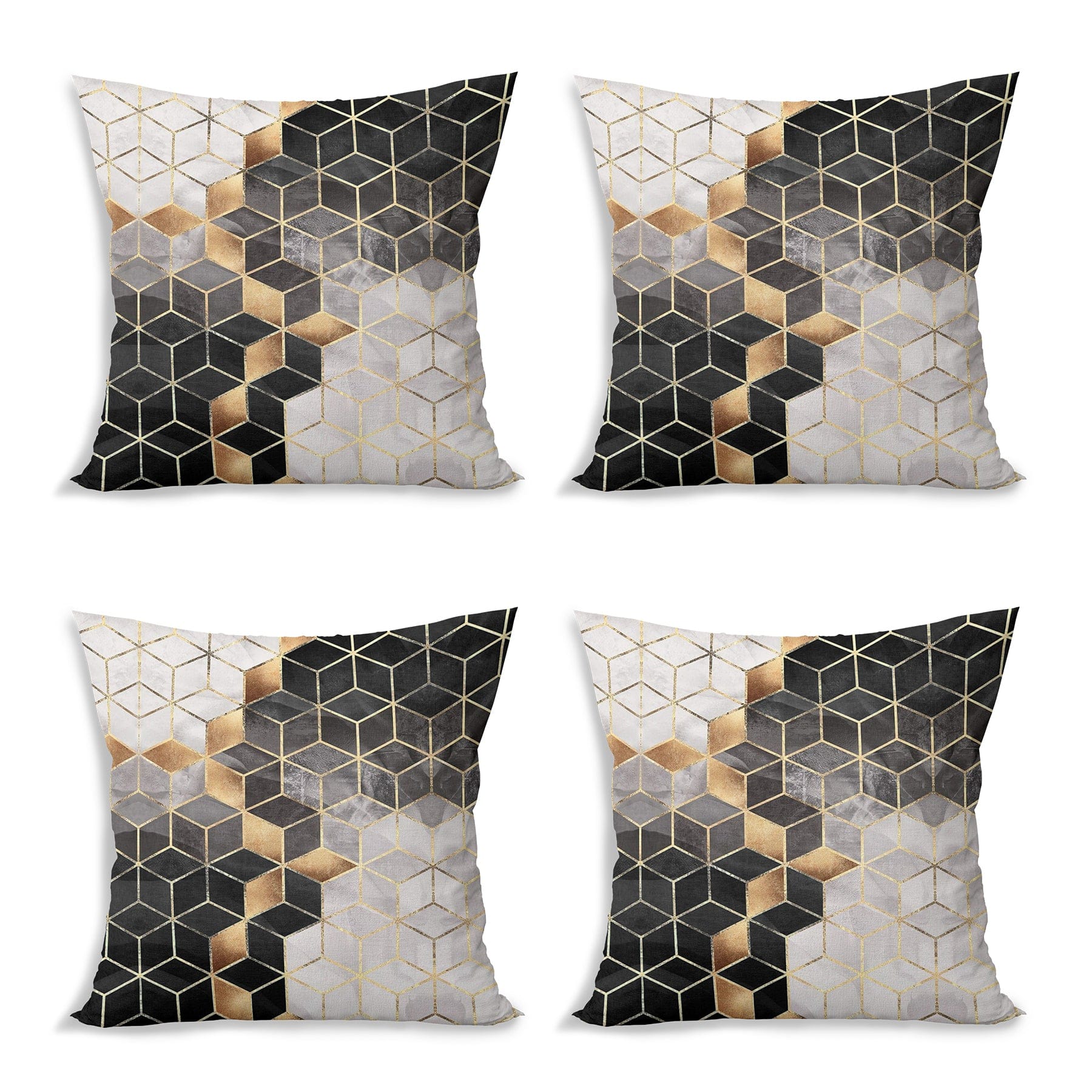 Hillkar Global Set 4 fete perna decorative din poliester si bumbac, Ceren RKYK463 Multicolor, 43 x 43 cm