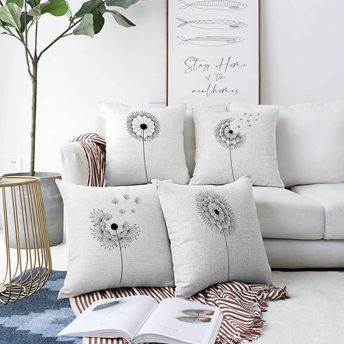 Hillkar Global Set 4 fete perna decorative din poliester si bumbac, Ceylan RKYK341 Multicolor, 43 x 43 cm