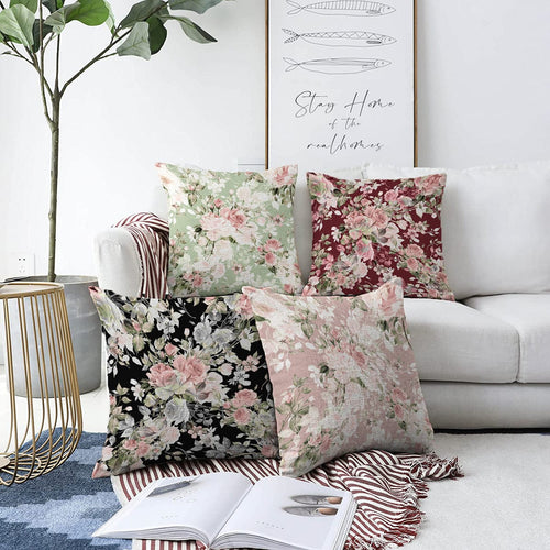 Hillkar Global Set 4 fete perna decorative din poliester si bumbac, Derya RKYK378 Multicolor, 43 x 43 cm