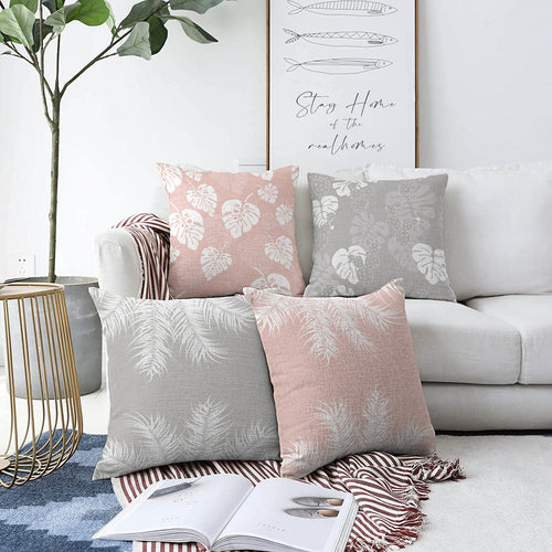 Hillkar Global Set 4 fete perna decorative din poliester si bumbac, Derya RKYK379 Multicolor, 43 x 43 cm