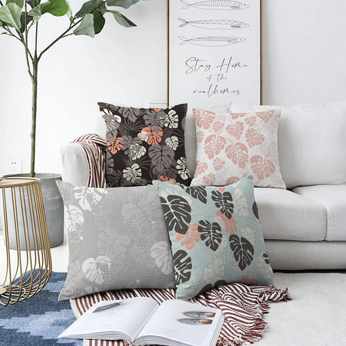 Hillkar Global Set 4 fete perna decorative din poliester si bumbac, Derya RKYK380 Multicolor, 43 x 43 cm