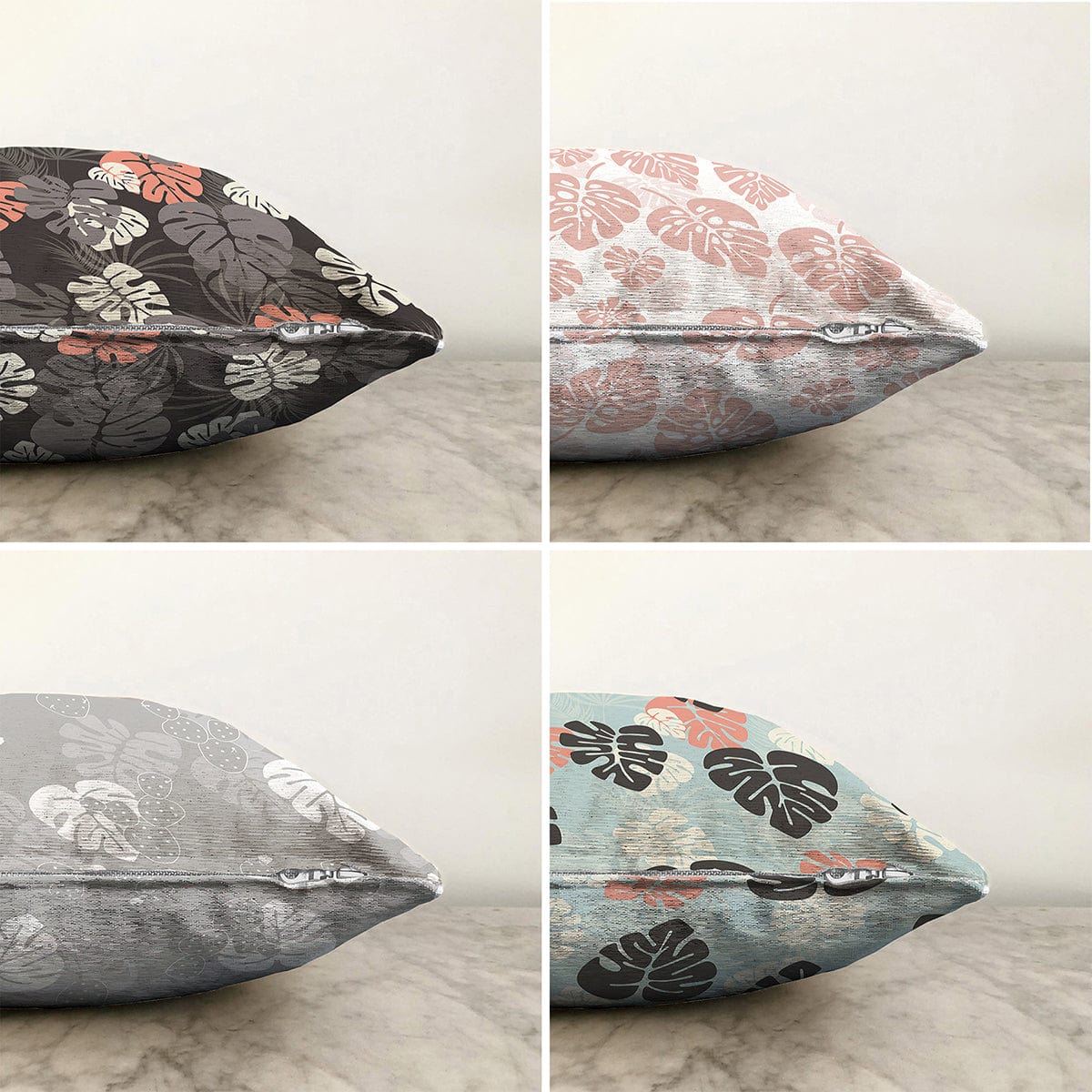 Hillkar Global Set 4 fete perna decorative din poliester si bumbac, Derya RKYK380 Multicolor, 43 x 43 cm