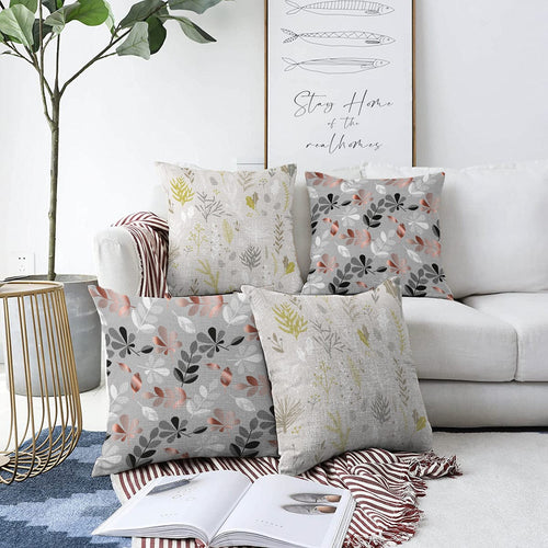 Hillkar Global Set 4 fete perna decorative din poliester si bumbac, Derya RKYK383 Multicolor, 43 x 43 cm