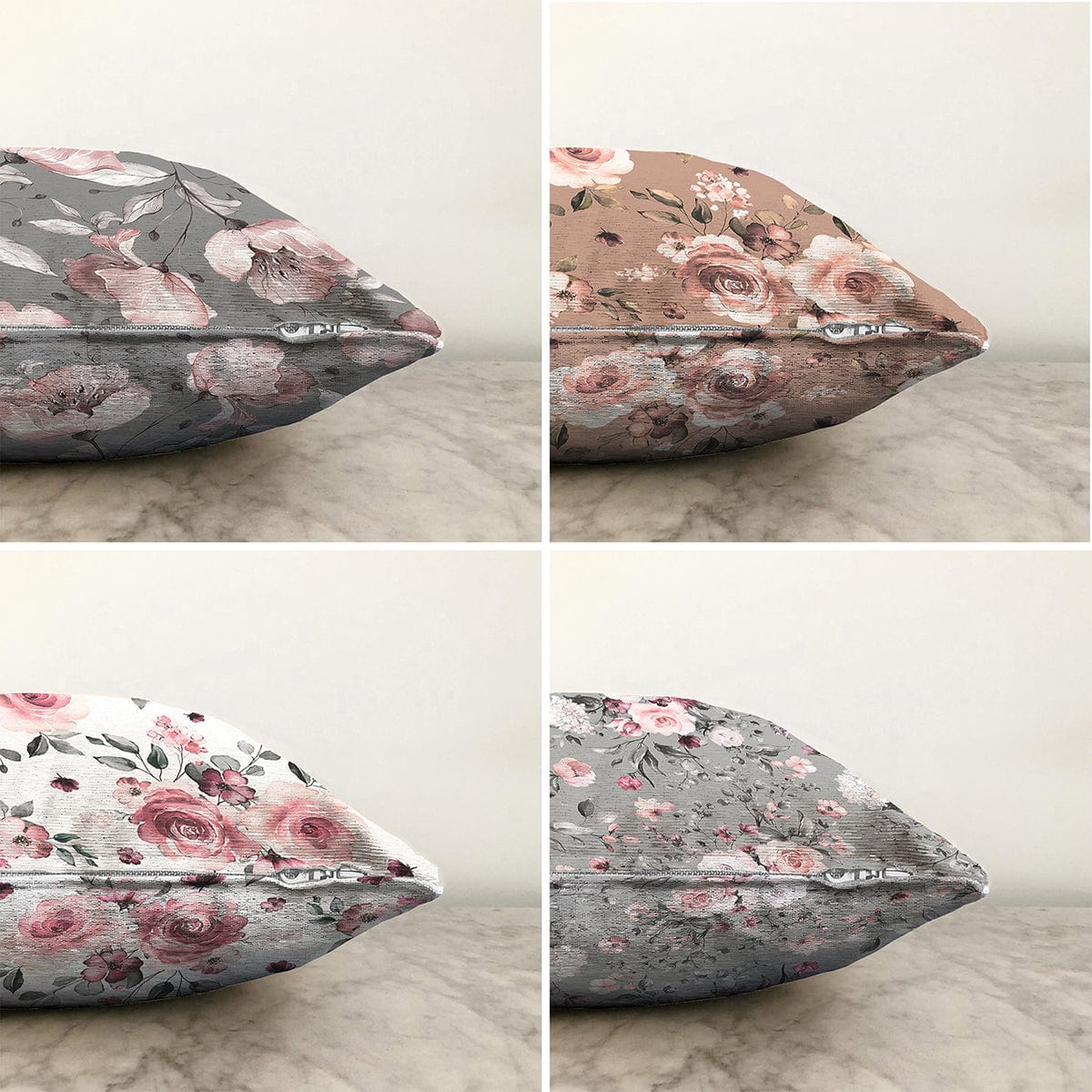 Hillkar Global Set 4 fete perna decorative din poliester si bumbac, Derya RKYK384 Multicolor, 43 x 43 cm