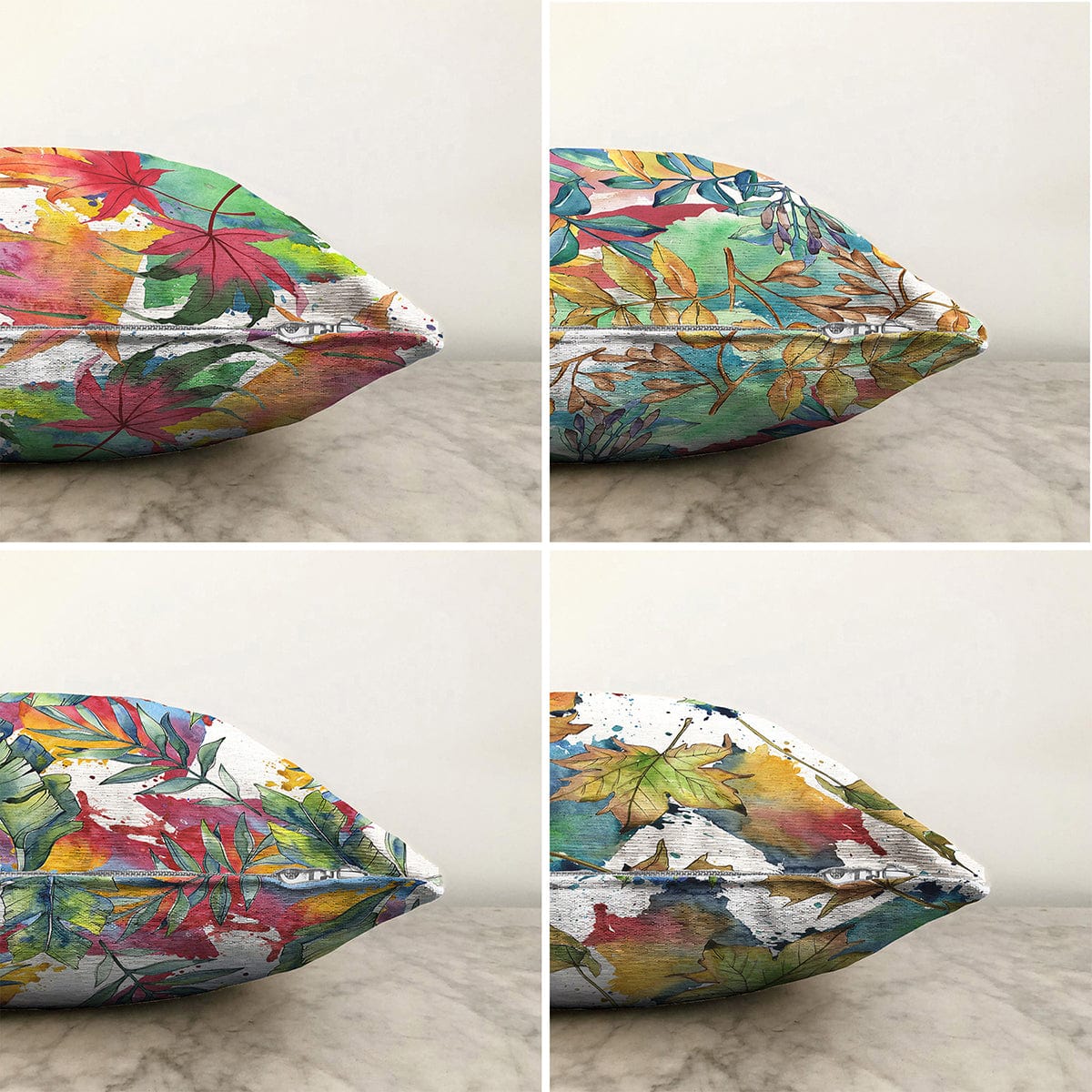 Hillkar Global Set 4 fete perna decorative din poliester si bumbac, Derya RKYK385 Multicolor, 43 x 43 cm