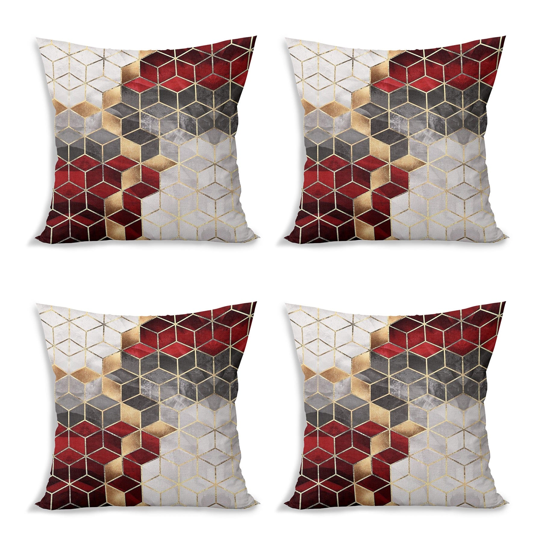 Hillkar Global Set 4 fete perna decorative din poliester si bumbac, Devin RKYK465 Multicolor, 43 x 43 cm