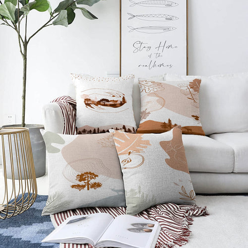 Hillkar Global Set 4 fete perna decorative din poliester si bumbac, Dicle RKYK351 Multicolor, 43 x 43 cm