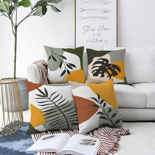 Hillkar Global Set 4 fete perna decorative din poliester si bumbac, Dicle RKYK354 Multicolor, 43 x 43 cm