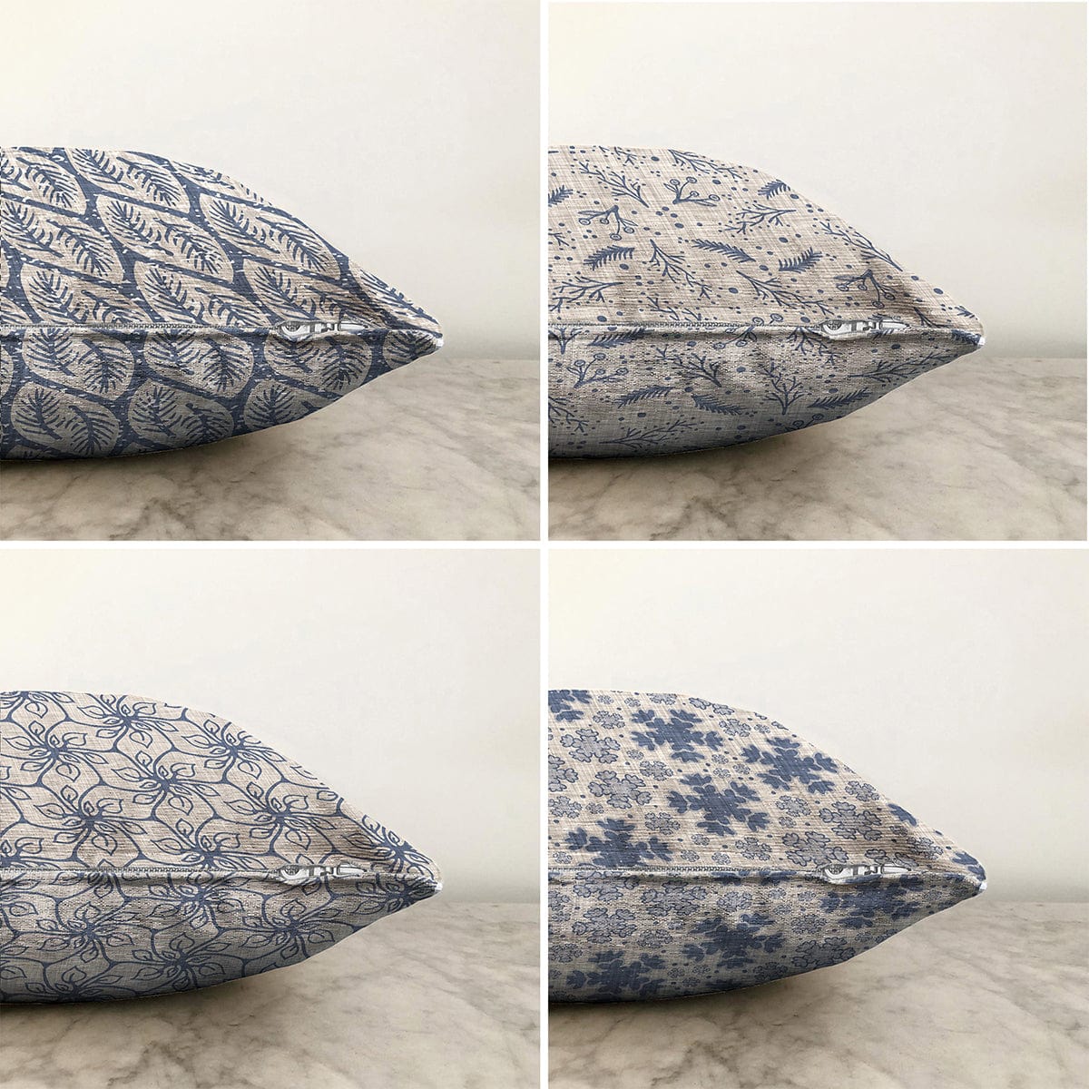 Hillkar Global Set 4 fete perna decorative din poliester si bumbac, Ebru RKYK207 Multicolor, 43 x 43 cm