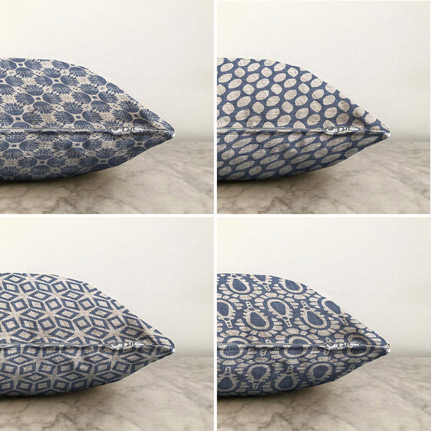 Hillkar Global Set 4 fete perna decorative din poliester si bumbac, Ebru RKYK209 Multicolor, 43 x 43 cm