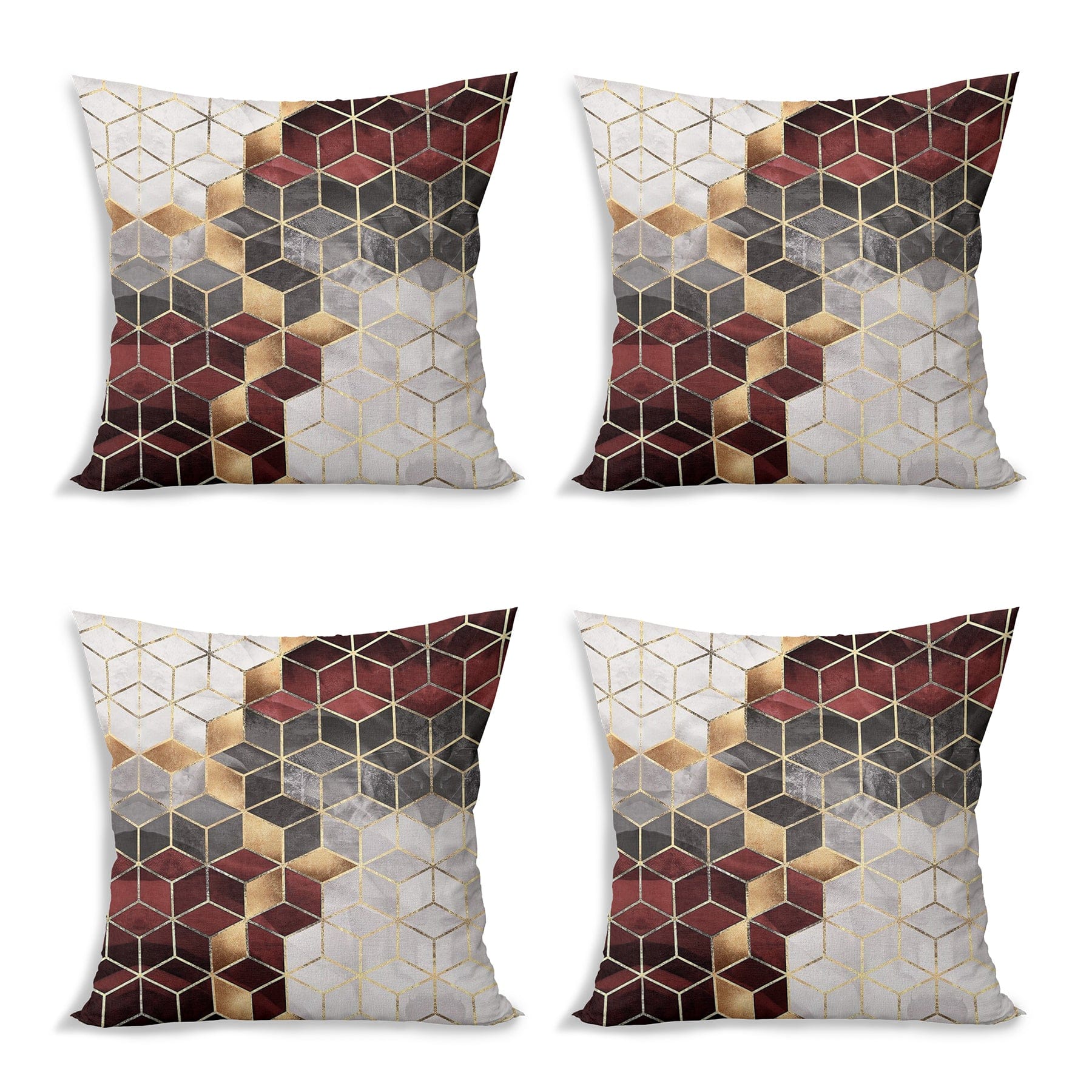 Hillkar Global Set 4 fete perna decorative din poliester si bumbac, Eda RKYK476 Multicolor, 43 x 43 cm