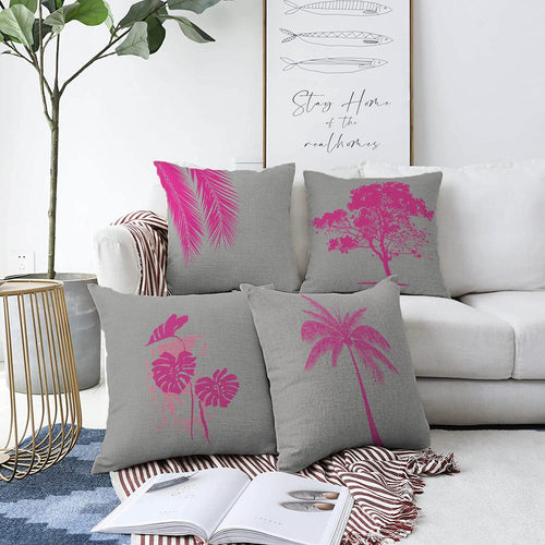 Hillkar Global Set 4 fete perna decorative din poliester si bumbac, Elif RKYK185 Multicolor, 43 x 43 cm