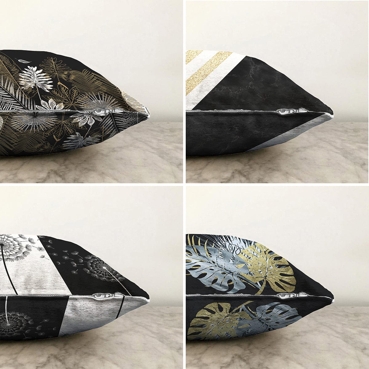 Hillkar Global Set 4 fete perna decorative din poliester si bumbac, Emir RKYK363 Multicolor, 43 x 43 cm