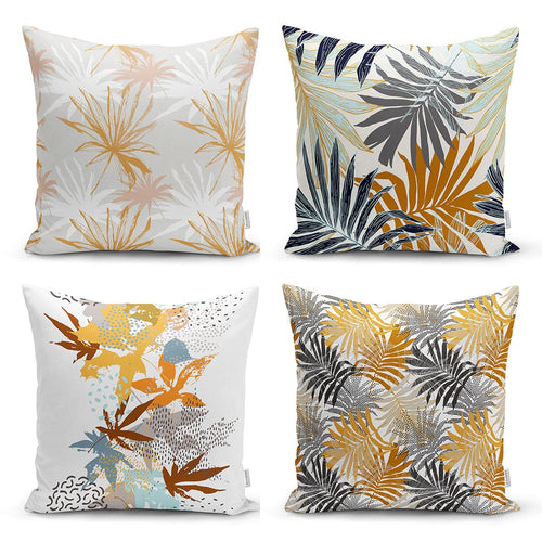 Hillkar Global Set 4 fete perna decorative din poliester si bumbac, Farah RKYK70 Multicolor, 43 x 43 cm