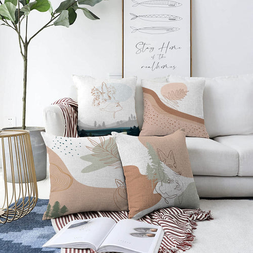 Hillkar Global Set 4 fete perna decorative din poliester si bumbac, Ferhat RKYK311 Multicolor, 43 x 43 cm