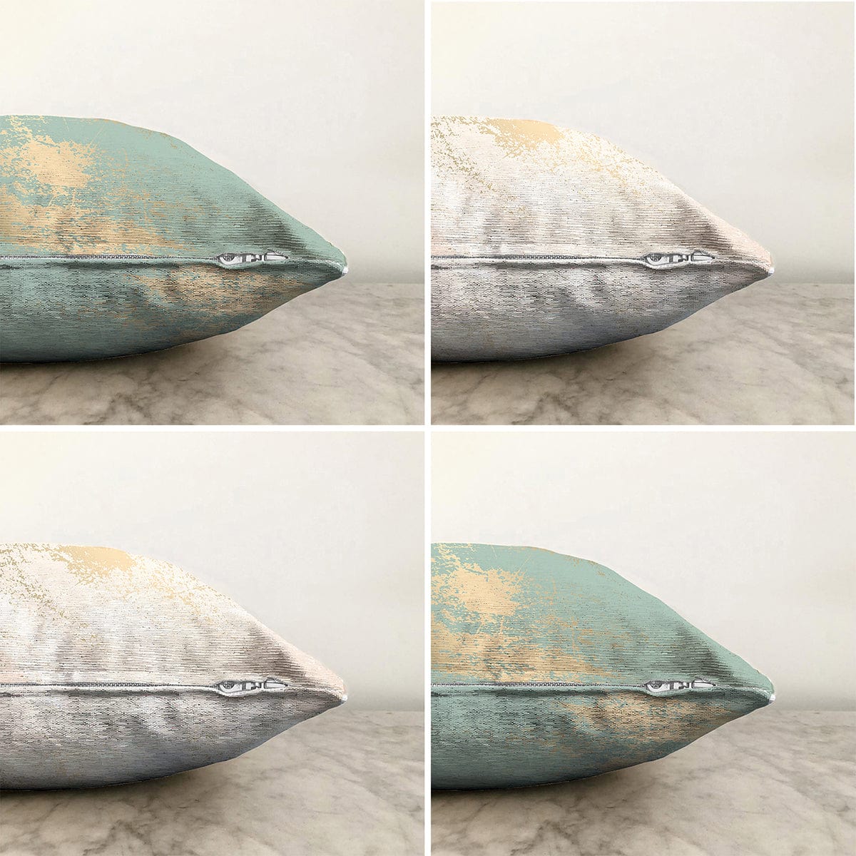 Hillkar Global Set 4 fete perna decorative din poliester si bumbac, Gulgun RKYK367 Multicolor, 43 x 43 cm