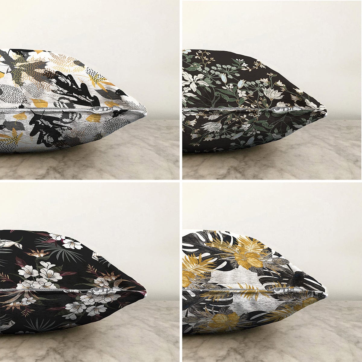 Hillkar Global Set 4 fete perna decorative din poliester si bumbac, Gulgun RKYK369 Multicolor, 43 x 43 cm