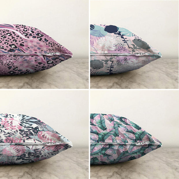 Hillkar Global Set 4 fete perna decorative din poliester si bumbac, Guven RKYK190 Multicolor, 43 x 43 cm