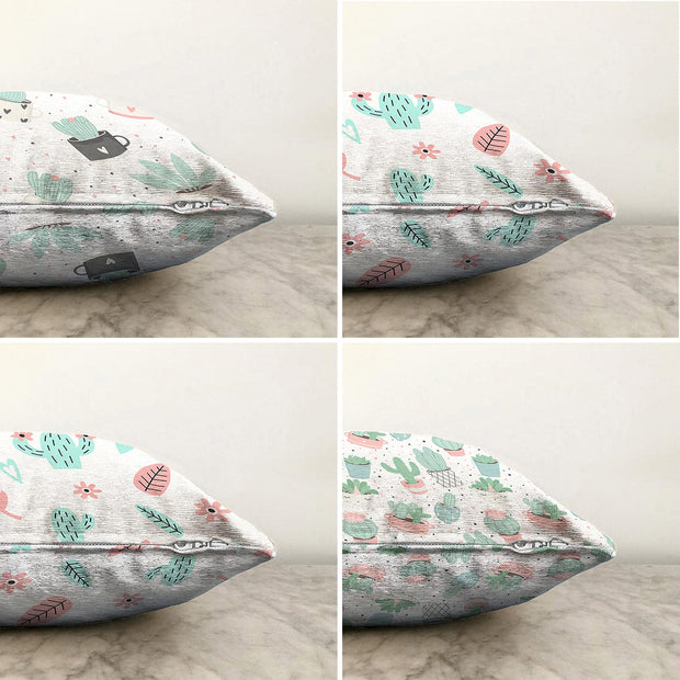 Hillkar Global Set 4 fete perna decorative din poliester si bumbac, Guven RKYK429 Multicolor, 43 x 43 cm