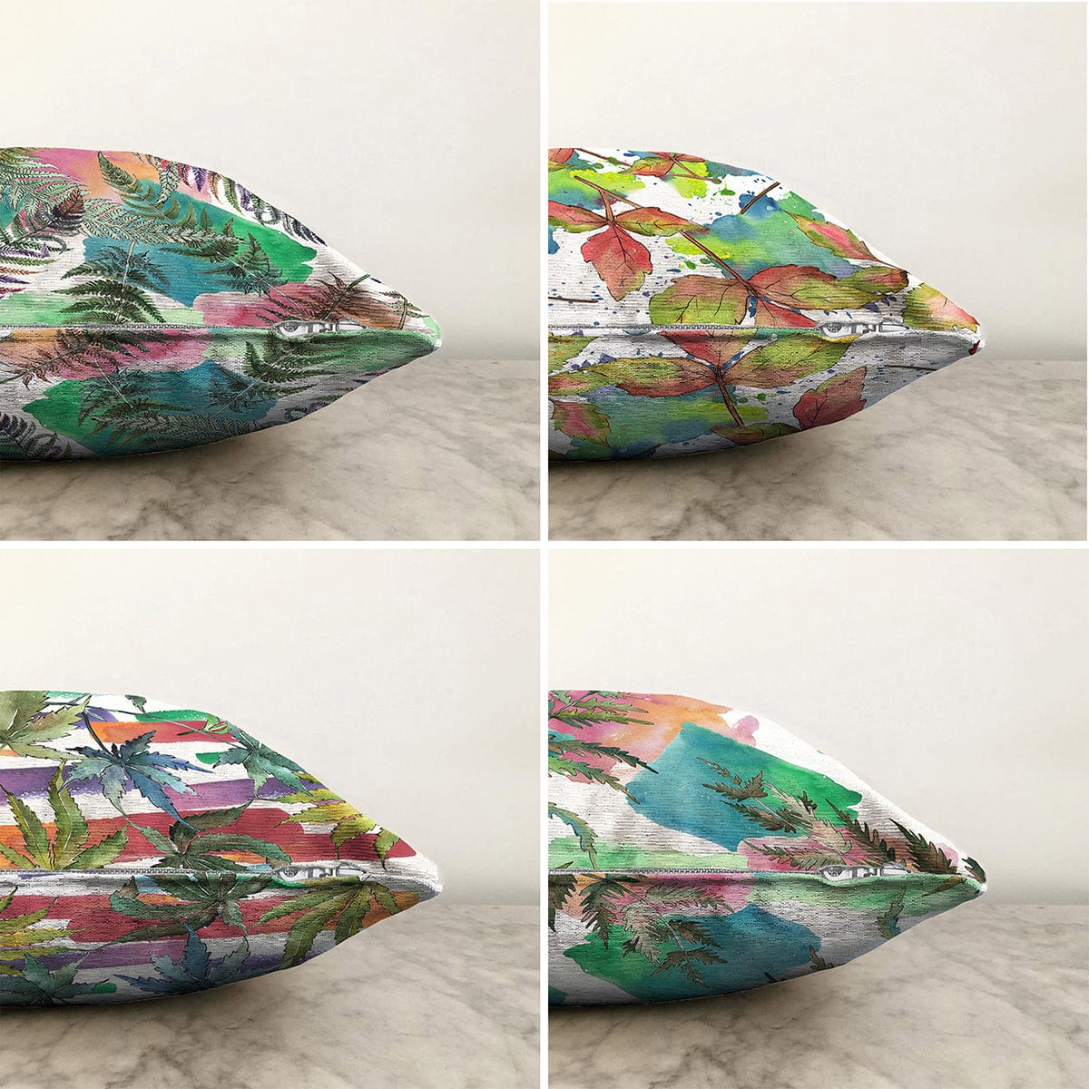 Hillkar Global Set 4 fete perna decorative din poliester si bumbac, Kader RKYK391 Multicolor, 43 x 43 cm