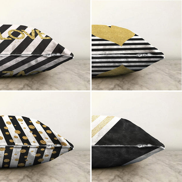 Hillkar Global Set 4 fete perna decorative din poliester si bumbac, Kader RKYK392 Multicolor, 43 x 43 cm