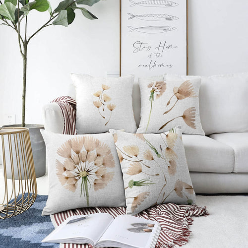 Hillkar Global Set 4 fete perna decorative din poliester si bumbac, Kader RKYK394 Multicolor, 43 x 43 cm