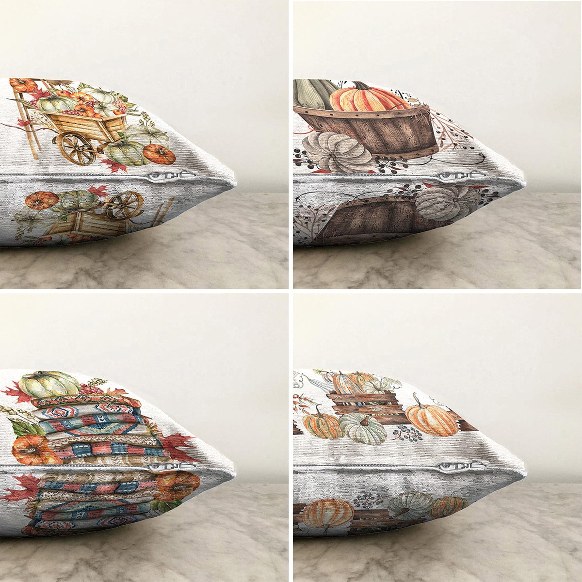 Hillkar Global Set 4 fete perna decorative din poliester si bumbac, Kader RKYK395 Multicolor, 43 x 43 cm