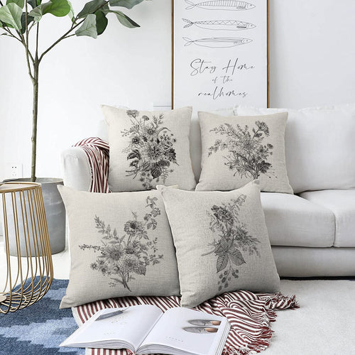 Hillkar Global Set 4 fete perna decorative din poliester si bumbac, Kader RKYK396 Multicolor, 43 x 43 cm