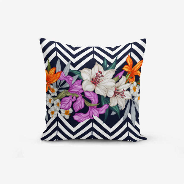 Hillkar Global Set 4 fete perna decorative din poliester si bumbac, Kenan RKYK122 Multicolor, 43 x 43 cm