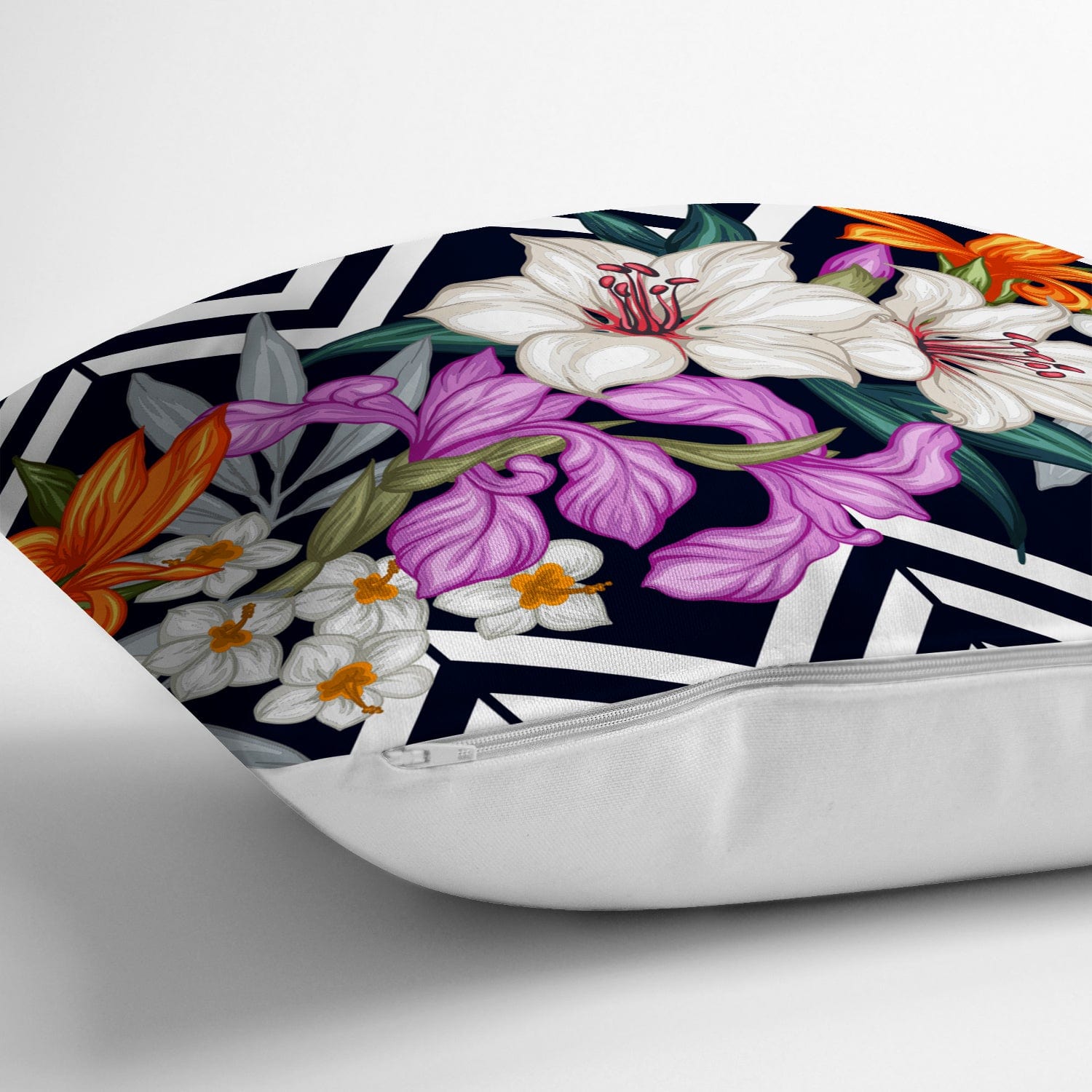 Hillkar Global Set 4 fete perna decorative din poliester si bumbac, Kenan RKYK122 Multicolor, 43 x 43 cm