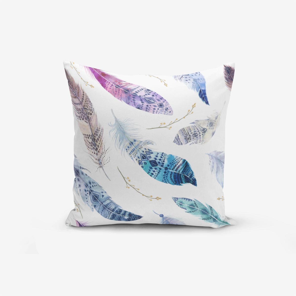 Hillkar Global Set 4 fete perna decorative din poliester si bumbac, Kenan RKYK123 Multicolor, 43 x 43 cm