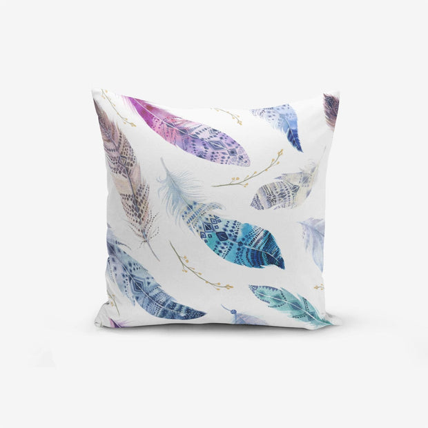 Hillkar Global Set 4 fete perna decorative din poliester si bumbac, Kenan RKYK123 Multicolor, 43 x 43 cm