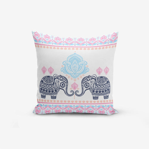 Hillkar Global Set 4 fete perna decorative din poliester si bumbac, Lale RKYK118 Multicolor, 43 x 43 cm