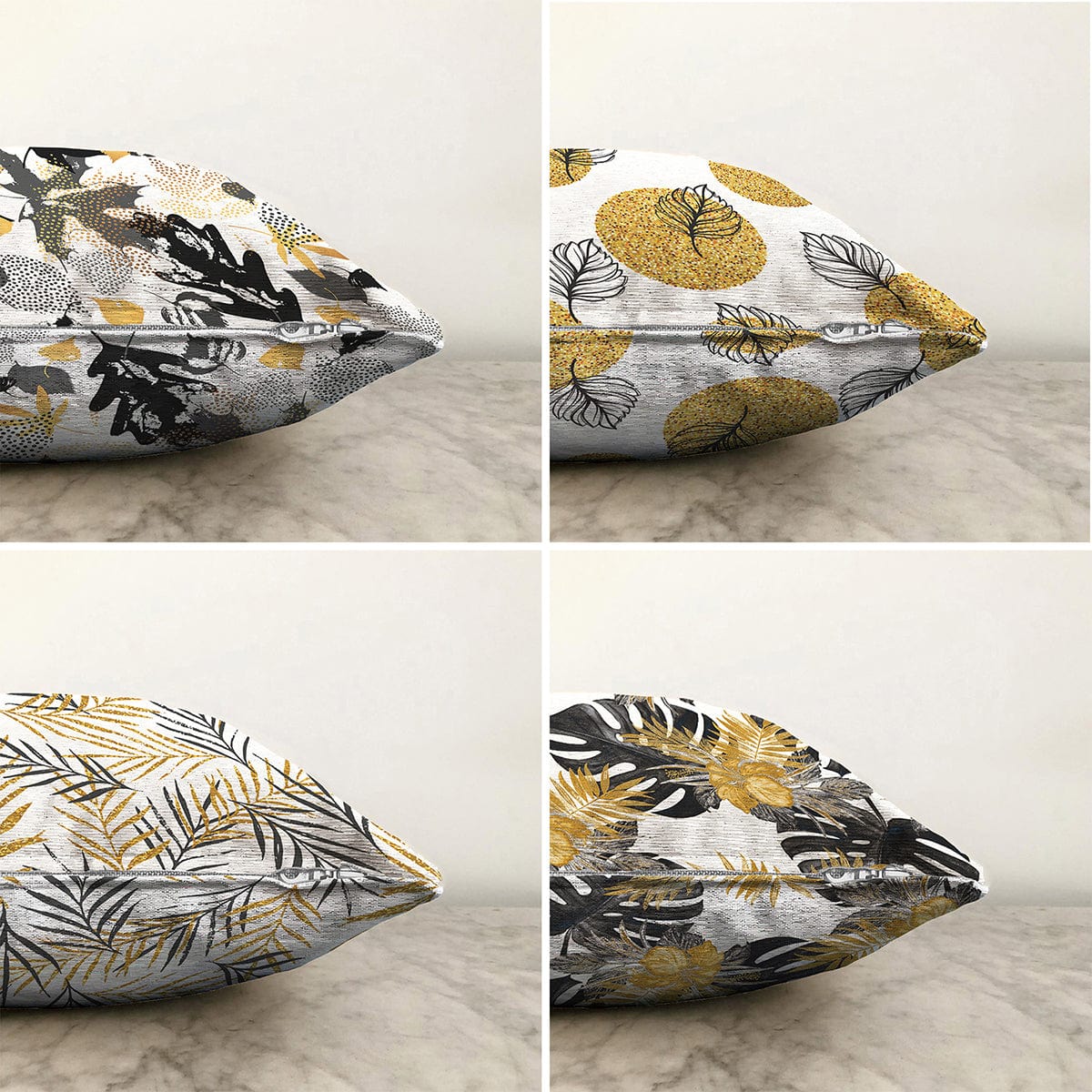 Hillkar Global Set 4 fete perna decorative din poliester si bumbac, Melike RKYK371 Multicolor, 43 x 43 cm