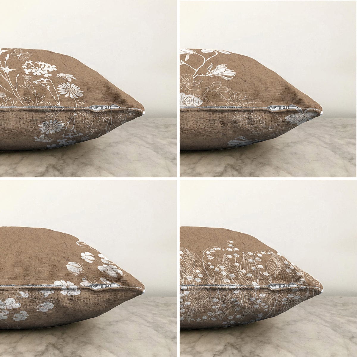 Hillkar Global Set 4 fete perna decorative din poliester si bumbac, Melike RKYK372 Multicolor, 43 x 43 cm