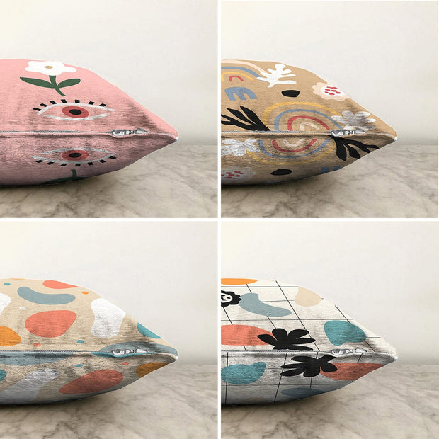 Hillkar Global Set 4 fete perna decorative din poliester si bumbac, Melisa RKYK321 Multicolor, 43 x 43 cm