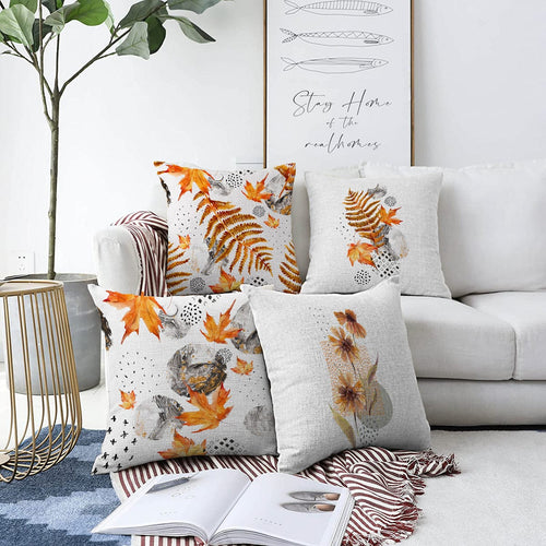 Hillkar Global Set 4 fete perna decorative din poliester si bumbac, Mete RKYK189 Multicolor, 43 x 43 cm