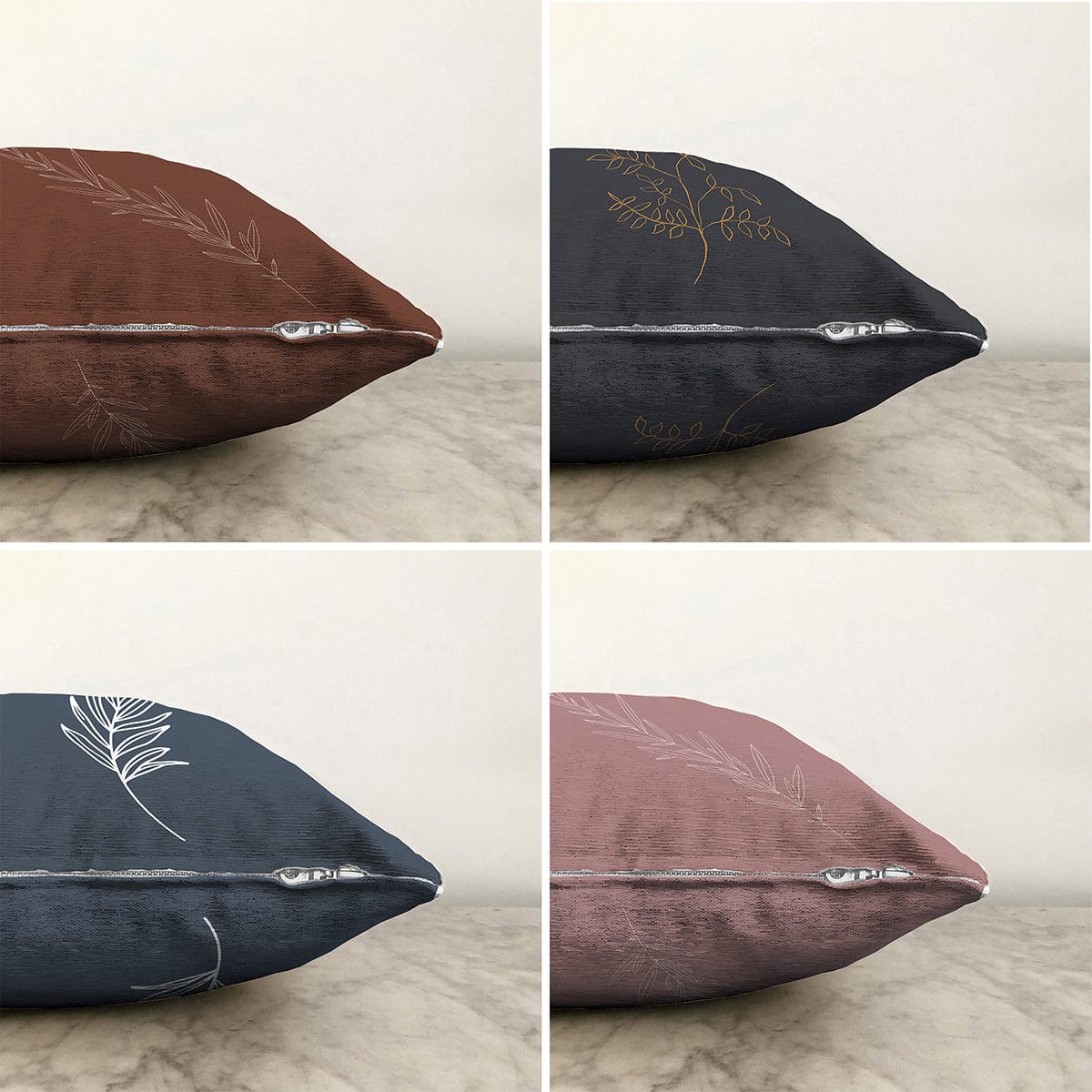 Hillkar Global Set 4 fete perna decorative din poliester si bumbac, Mete RKYK419 Multicolor, 43 x 43 cm