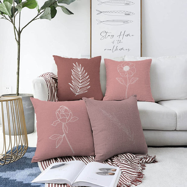 Hillkar Global Set 4 fete perna decorative din poliester si bumbac, Mete RKYK421 Multicolor, 43 x 43 cm