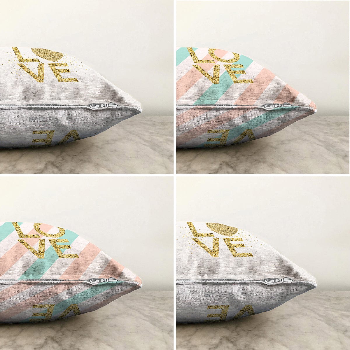 Hillkar Global Set 4 fete perna decorative din poliester si bumbac, Mete RKYK424 Multicolor, 43 x 43 cm