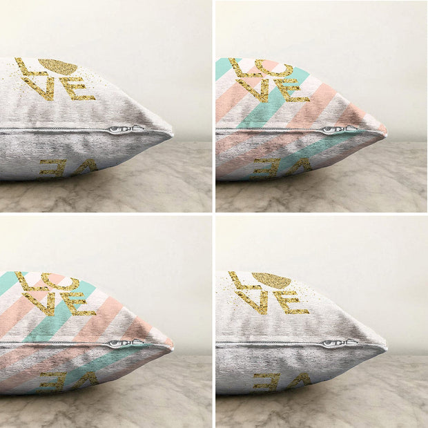 Hillkar Global Set 4 fete perna decorative din poliester si bumbac, Mete RKYK424 Multicolor, 43 x 43 cm