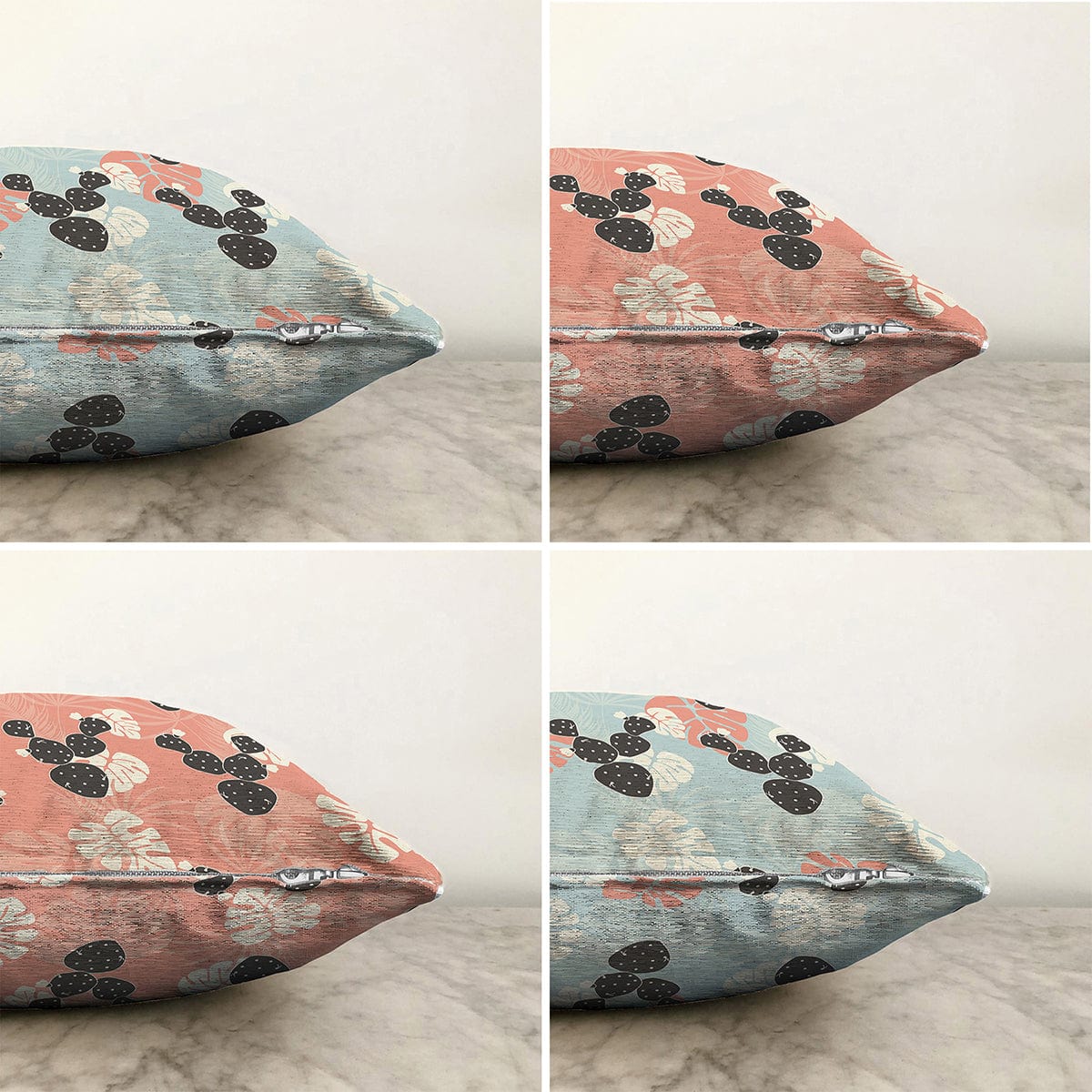 Hillkar Global Set 4 fete perna decorative din poliester si bumbac, Mete RKYK426 Multicolor, 43 x 43 cm