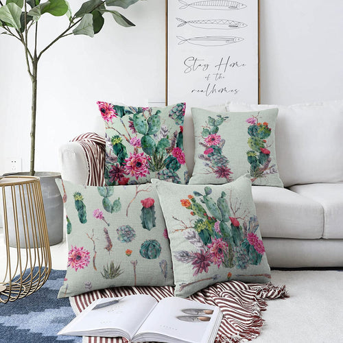 Hillkar Global Set 4 fete perna decorative din poliester si bumbac, Mete RKYK427 Multicolor, 43 x 43 cm