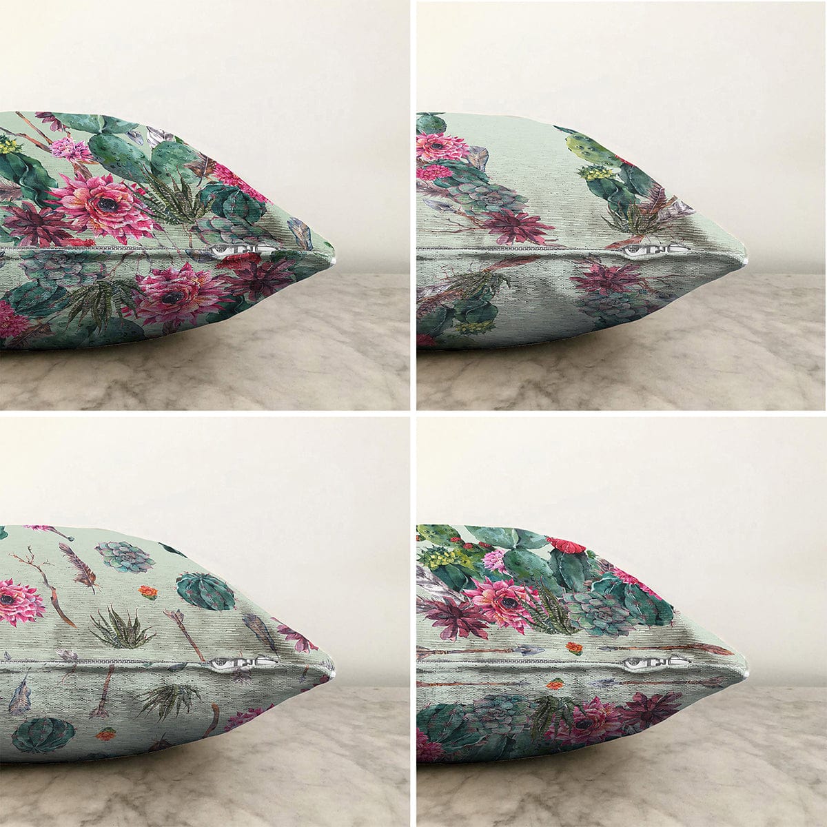 Hillkar Global Set 4 fete perna decorative din poliester si bumbac, Mete RKYK427 Multicolor, 43 x 43 cm