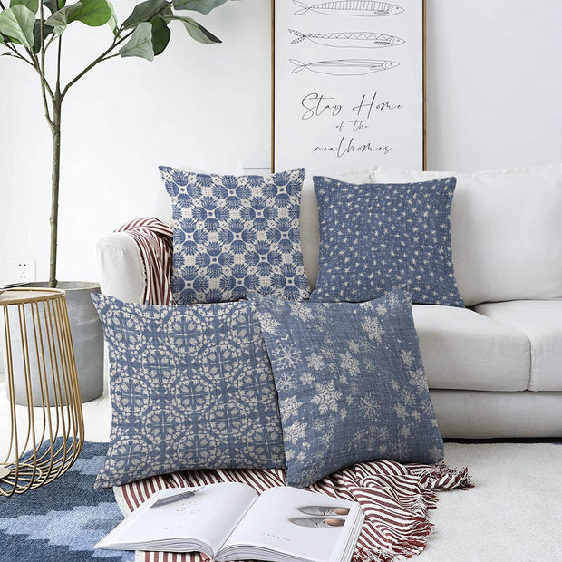 Hillkar Global Set 4 fete perna decorative din poliester si bumbac, Murat RKYK212 Multicolor, 43 x 43 cm